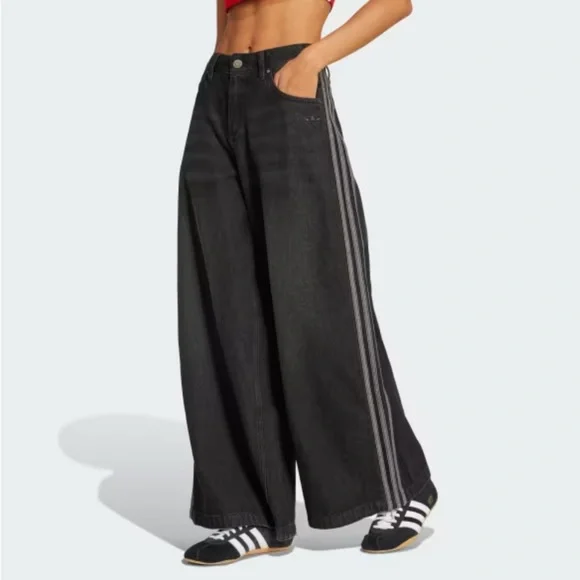 adidas Originals Women's Adicolor Denim Adilenium Pant size 32/30 NWT - Picture 2 of 8